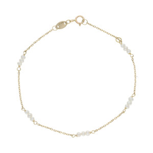 Damen Armband 333 Gold Süßwasserzuchtperlen 18...