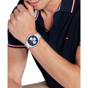 Tommy Hilfiger Herrenuhr 1710722 Chronograph, Edelstahl,...