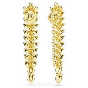 Swarovski Idyllia Drop-Ohrhänger 5723138 Verschiedene Schliffe, Lang, Weiß, Gold plattiert