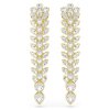 Swarovski Idyllia Drop-Ohrhänger 5723138 Verschiedene Schliffe, Lang, Weiß, Gold plattiert