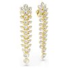 Swarovski Idyllia Drop-Ohrhänger 5723138 Verschiedene Schliffe, Lang, Weiß, Gold plattiert