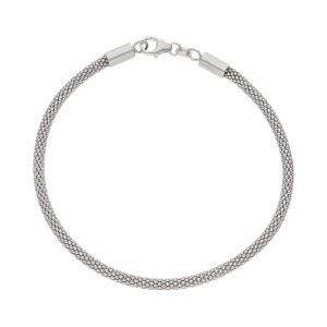 Damen Armband Schlauch 925 Silber rhodiniert diamantiert...