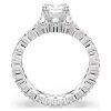 Swarovski Stilla Ring 5649213 Rundschliff, Weiß, Rhodiniert, Größe 58 (2er Set)