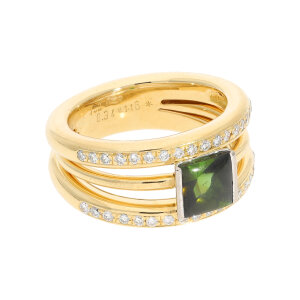 Goldring Damen 750 Turmalin Brillanten massiv 12,9 Gramm...