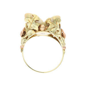 Trachtenring Grandl 585 Gold/Rotgold Handarbeit 25325993 Second Hand getragen