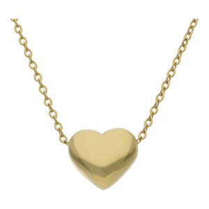 Halskette Herz Edelstahl Ionen plattier Gold JL16-05-0838...