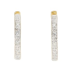 Creolen Gold 585 Diamanten Seond Hand 25325983 wie neu...