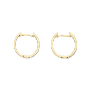 Creolen Gold 585 Diamanten Seond Hand 25325983 wie neu...
