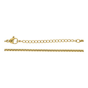Kette Venezianer Damen Edelstahl Gold plattiert...