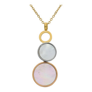 Anhänger mit Kette Damen Edelstahl Gold plattiert...