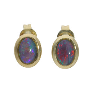Damen Ohrstecker Opal Gold 585 Second Hand 25326010 wie...