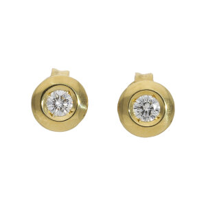 Diamantohrstecker 0,20 ct 750 Gold Damen Second Hand...