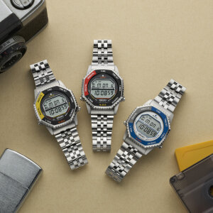 Seiko Herrenuhr Klassik Digital Chronograph SMGG21P1 Edelstahl, Blau