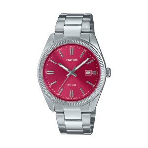 Casio Armbanduhr Unisex MTP-1302PD-4AVEF Rot, Quarz