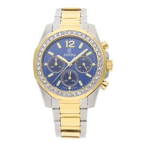 Festina Damenuhr Bicolor, Edelstahl, Chronograph F20607/2