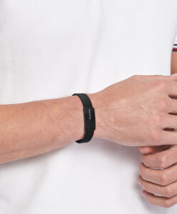 Tommy Hilfiger Unisex Armband 2790707 Edelstahl, Schwarz