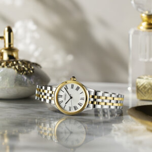 Seiko Damenuhr Klassik SUR612P1 Edelstahl, Gold plattiert