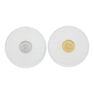 Palladium Panda Set Goldmünze 1 Gramm 999,9 Feingold...
