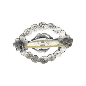Trachten Brosche echt Silber Granat Perle Second Hand...
