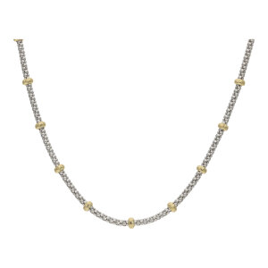 Kette Gold und Weißgold 585 Italienisches Design...