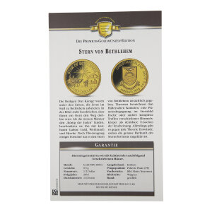 MDM Goldmünze 585 Gold Stern von Bethlehem 0,5 Gramm GM-2025-78