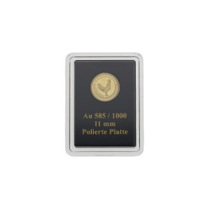 MDM Goldmünze 585 Gold 0,5 Gramm Jahr des Hahns...
