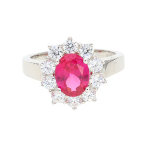 Ring Silber 925 Zirkonia Rot, Weiß JL10-07-3855...