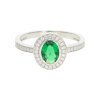Ring Silber 925 Zirkonia Grün JL10-07-3856 JuwelmaLux
