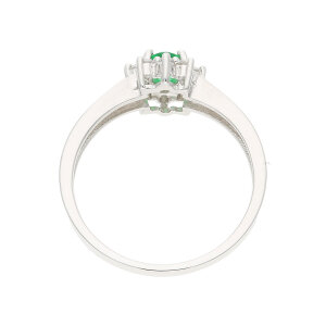 Ring Silber 925 Zirkonia Grün JL10-07-3867 JuwelmaLux