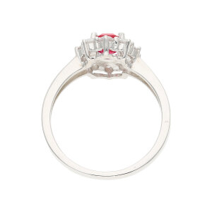 Ring Silber 925 Zirkonia Rot JL10-07-3868 JuwelmaLux