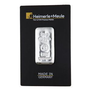 Heimerle + Meule Silberbarren 250 Gramm Feinsilber 999,9...