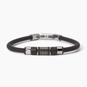 2 Jewels Armband Herren Silikon 232358 Street Edelstahl,...