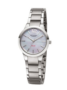 Regent Uhr Solar Damen Titan mit Perlmutt F-1534