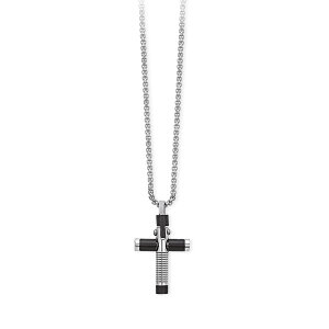 2 Jewels Erbskette Kreuz Anhänger 251600 Edelstahl,...
