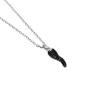 Mabina Herren Kette 925 Silber 553755 Schwarz, Zirkonia