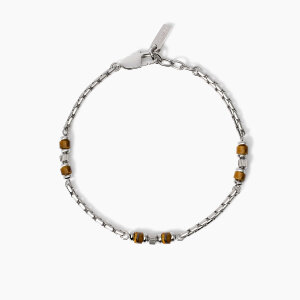 2 Jewels Armband Venezianer 232633 Edelstahl, Tigerauge