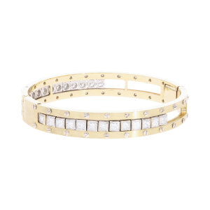 Gold Armreif Diamanten ca. 3,77ct Brillant- &...