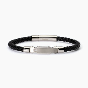 2 Jewels Armband Herren 232510 Kunstleder, Kristall