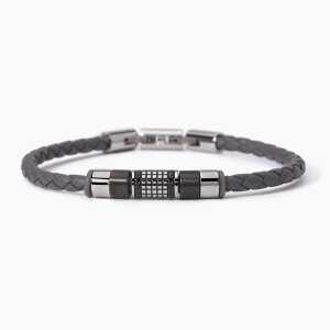 2 Jewels Armband Herren 232359 Kunstleder, Edelstahl,...