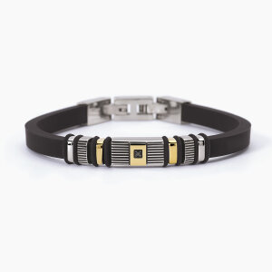 2 Jewels Herren Armband 232369 Silikon, Edelstahl,...