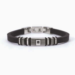 2 Jewels Armband Herren 232370 Silikon, Edelstahl,...