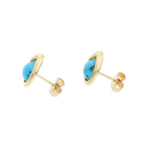 Ohrstecker Gold 375 Türkis Second Hand 25326073 wie...