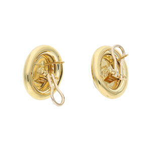 Ohrstecker Damen mit Clip Verschluss Gold 750 Lapislazuli...