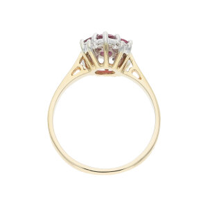 Rubin Ring Gold 375 Brillanten Second Hand 25326074 wie...
