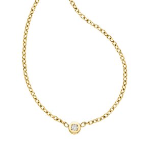 Boccia Brillantcollier 08069-02 Reintitan, Gold plattiert