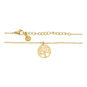 Collier mit Anhänger Edelstahl, Ionen Goldplattiert...