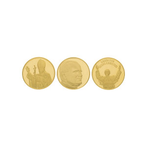 Gold Medaille Feingold 999,9 Papst Johannes Paul II. 5,9...