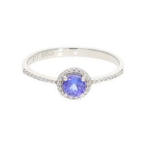 Platin Ring Tansanit Diamant Second Hand 25326098 wie neu...