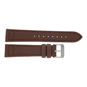 Eulit Uhrband 230620272 Textil, Leder, Braun 20 mm
