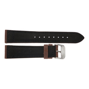 Eulit Uhrband 230620272 Textil, Leder, Braun 20 mm